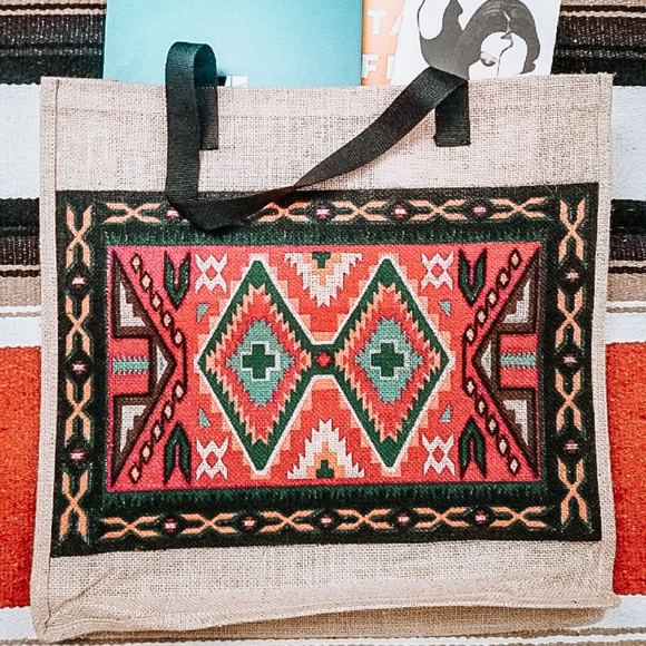 Jute boho tote - Picture 4 of 4